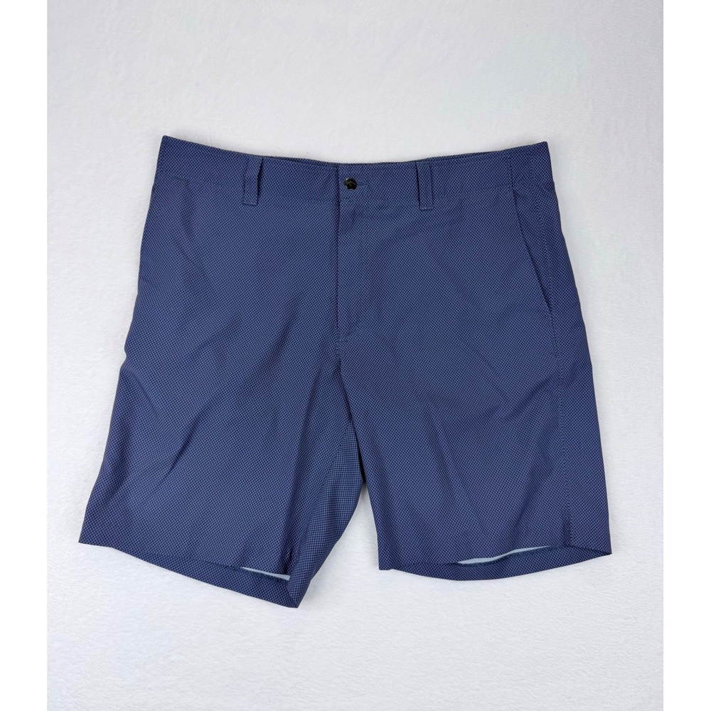 Callaway Mens Golf Shorts Blue Diamond Pattern Performance Stretch Size 38